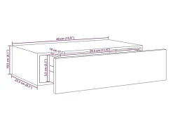 Online vidaxl Prateleiras de parede com gavetas 2 pcs MDF 40x23,5x10 cm Preto