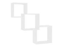 Prateleiras de parede cubos 68x15x68 cm contraplacado PT785907^ Prateleira