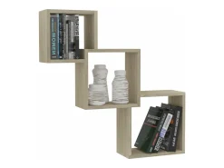 Prateleira| Prateleiras de parede cubos 68x15x68cm contraplacado carvalho PT216898 Castanho
