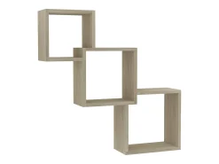 Prateleira| Prateleiras de parede cubos 68x15x68cm contraplacado carvalho PT216898 Castanho