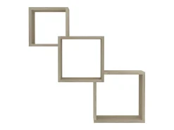 Prateleira| Prateleiras de parede cubos 68x15x68cm contraplacado carvalho PT216898 Castanho