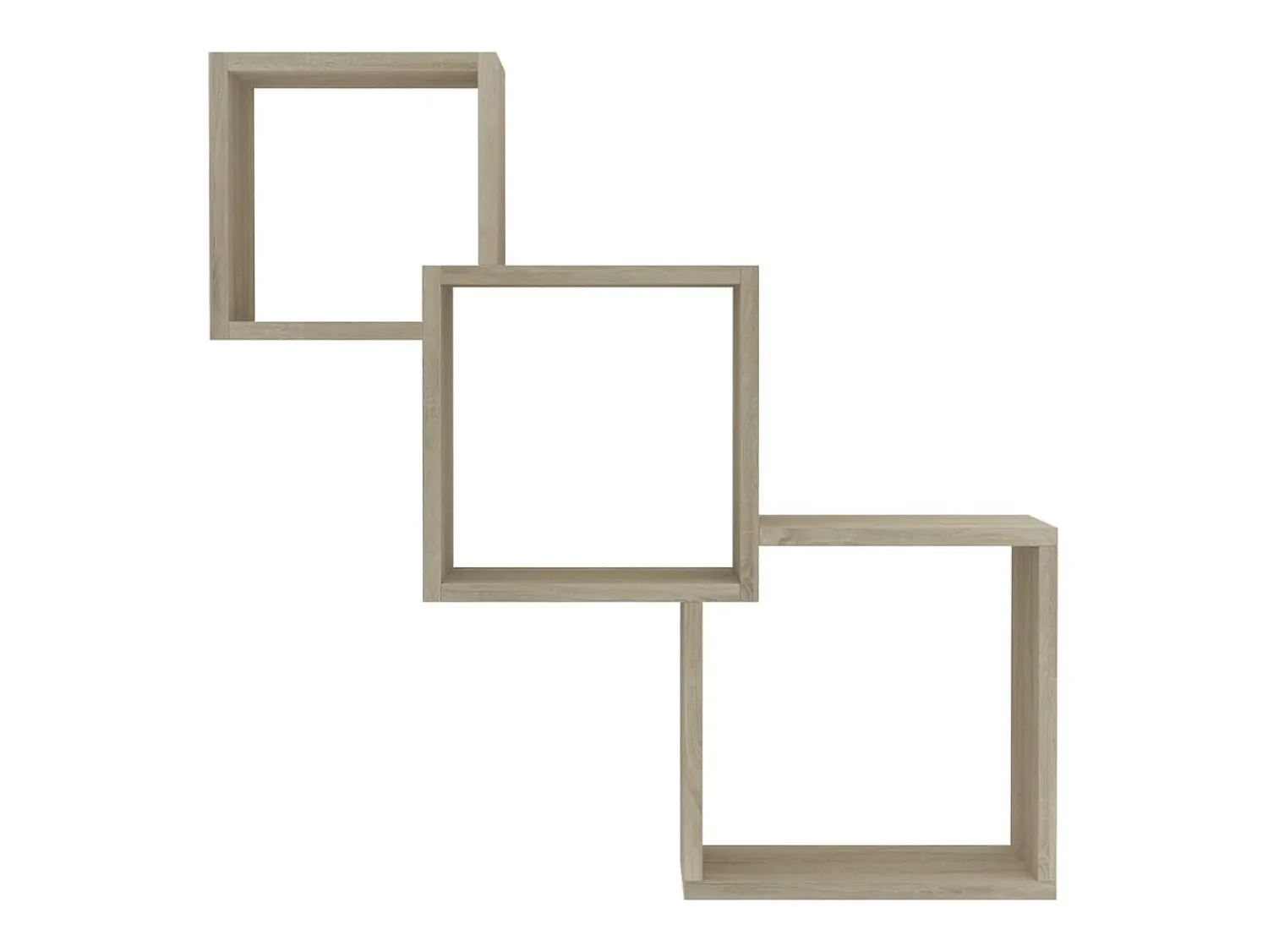 Prateleira| Prateleiras de parede cubos 68x15x68cm contraplacado carvalho PT216898 Castanho