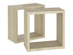 Prateleira*vidaxl Prateleiras de parede em forma de cubo 2 pcs 30x15x30cm sonoma Castanho