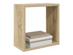 Prateleira*vidaxl Prateleiras de parede em forma de cubo 2 pcs 30x15x30cm sonoma Castanho