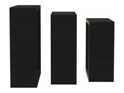 Prateleira|vidaxl Prateleiras de parede em forma de cubo 3 pcs MDF Preto