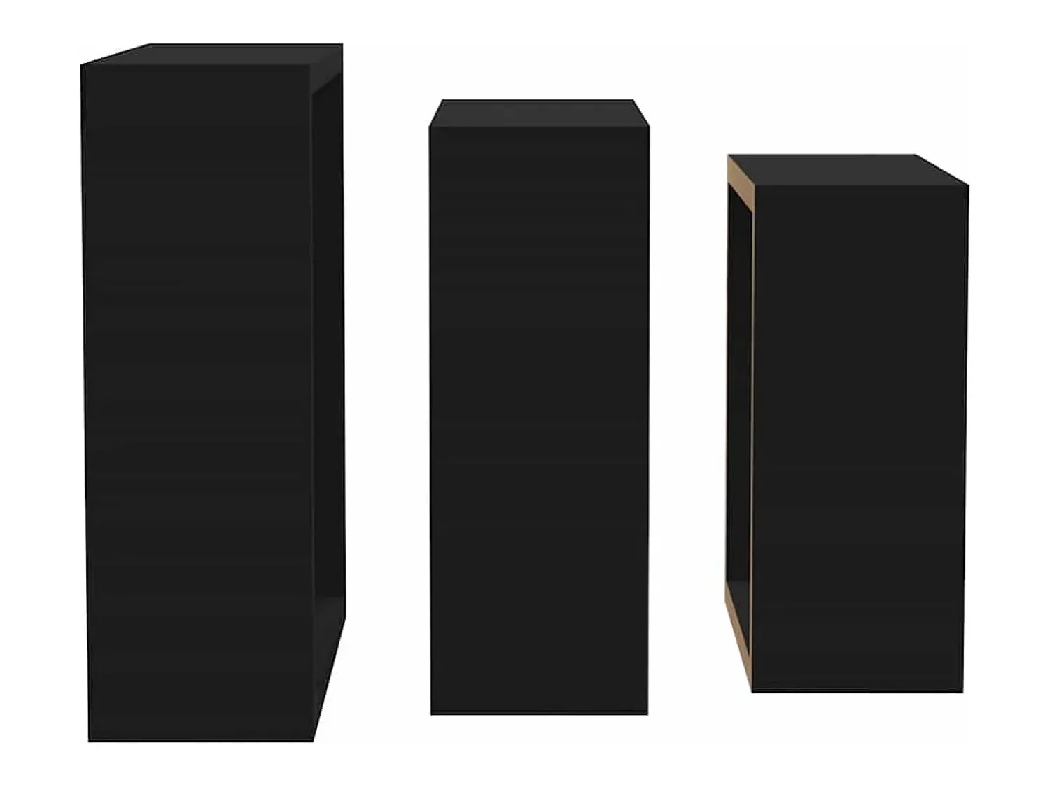 Prateleira|vidaxl Prateleiras de parede em forma de cubo 3 pcs MDF Preto