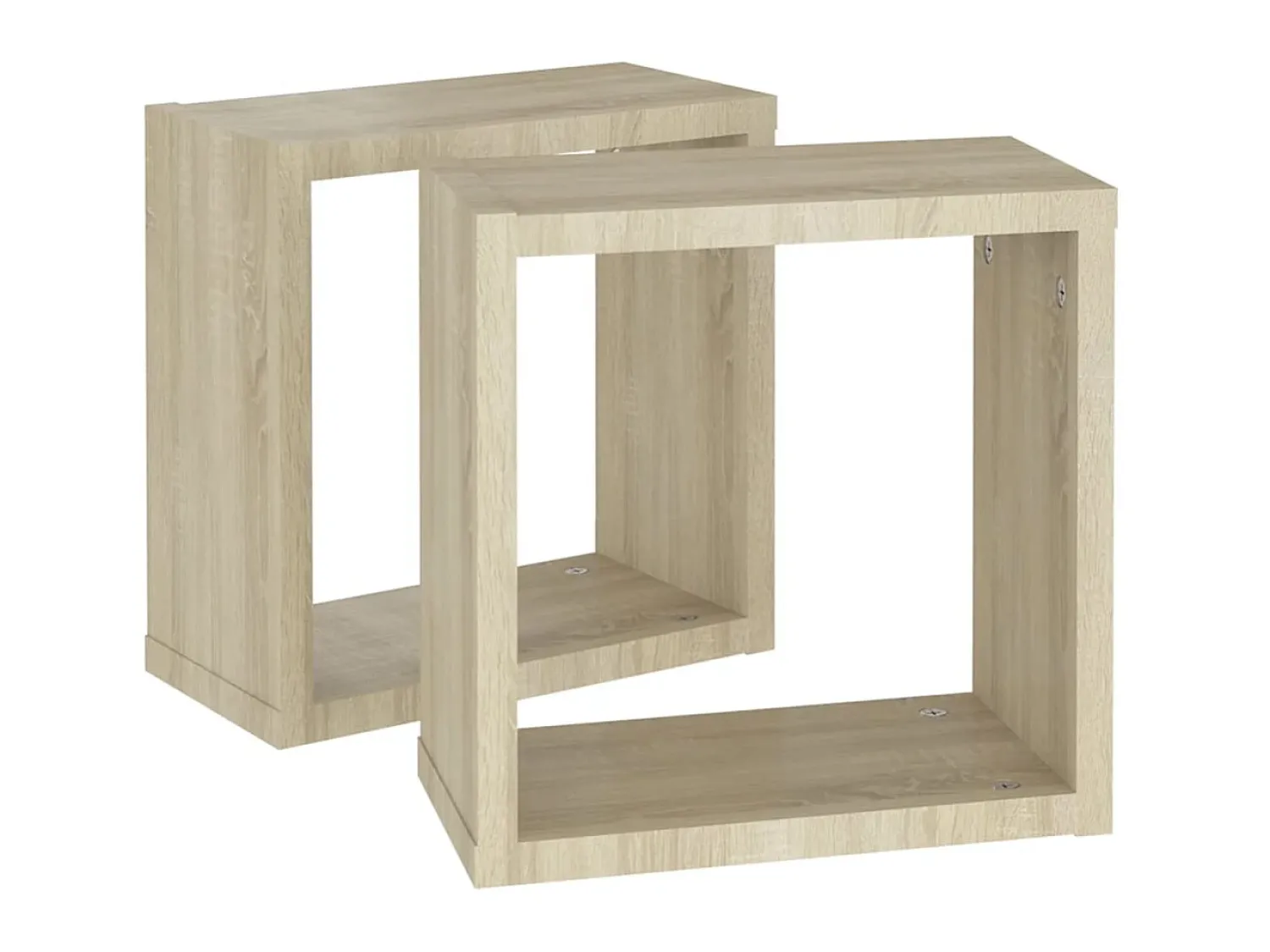 New Prateleiras de parede em forma de cubo 2 pcs 30x15x30cm sonoma PT327900 Castanho