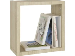 New Prateleiras de parede em forma de cubo 2 pcs 30x15x30cm sonoma PT327900 Castanho
