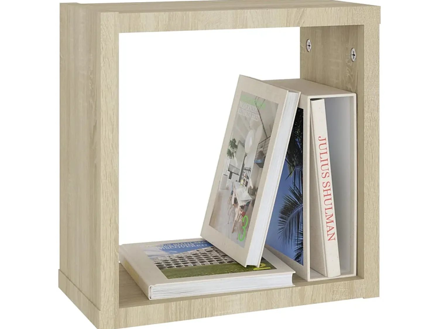 New Prateleiras de parede em forma de cubo 2 pcs 30x15x30cm sonoma PT327900 Castanho