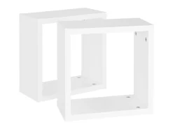 Prateleira* Prateleiras de parede em forma de cubo 2 pcs 30x15x30cm PT515547 Branco