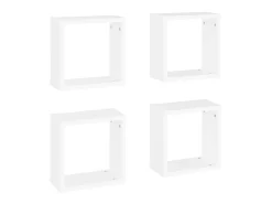 New Prateleiras de parede em forma de cubo 4 pcs 30x15x30cm PT877943 Branco