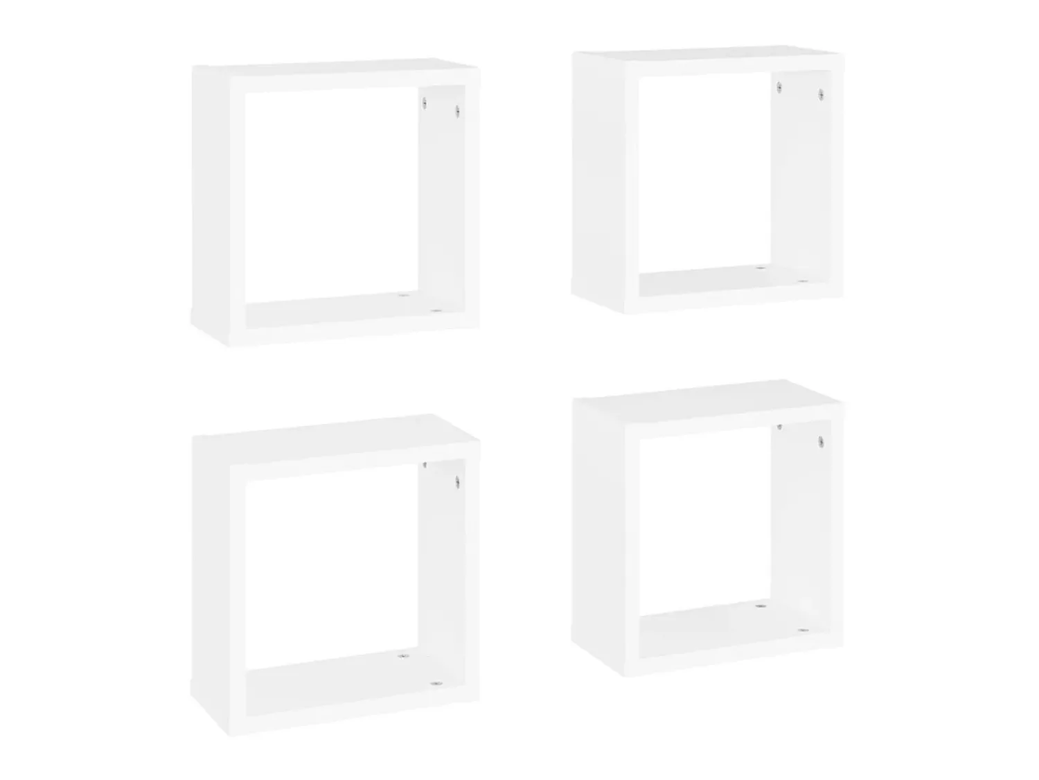 New Prateleiras de parede em forma de cubo 4 pcs 30x15x30cm PT877943 Branco