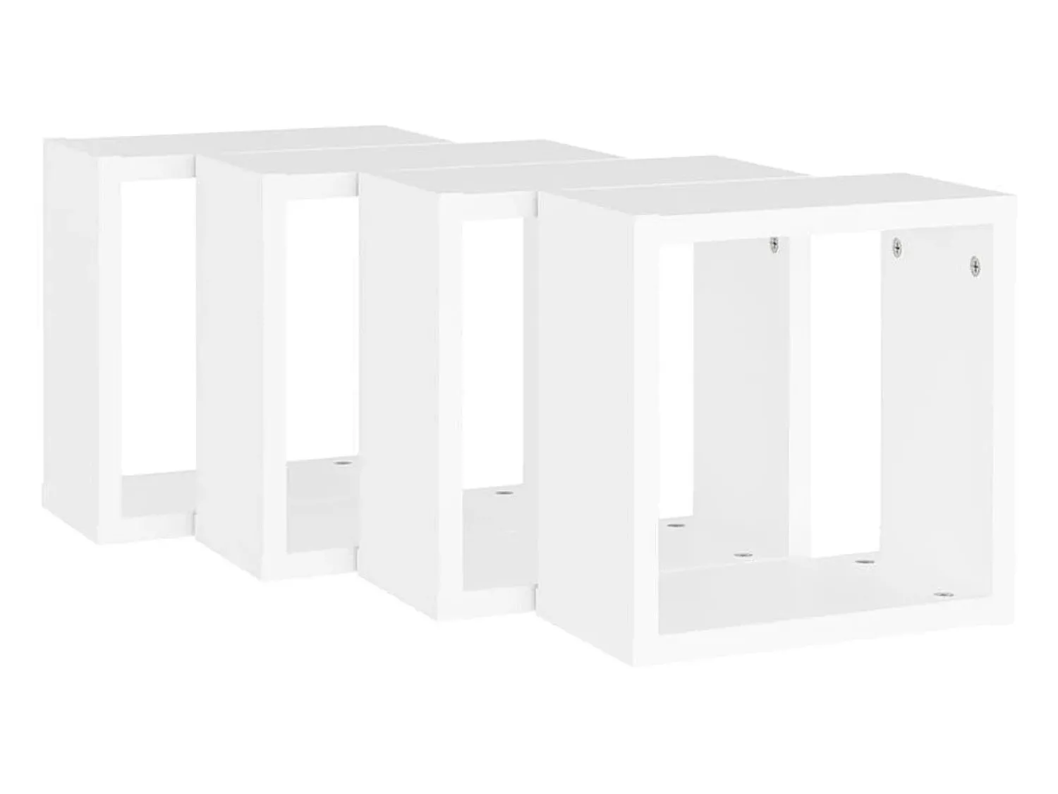 New Prateleiras de parede em forma de cubo 4 pcs 30x15x30cm PT877943 Branco