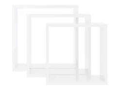 Prateleiras de parede em forma de cubo 3 pcs MDF PT391577^ Prateleira