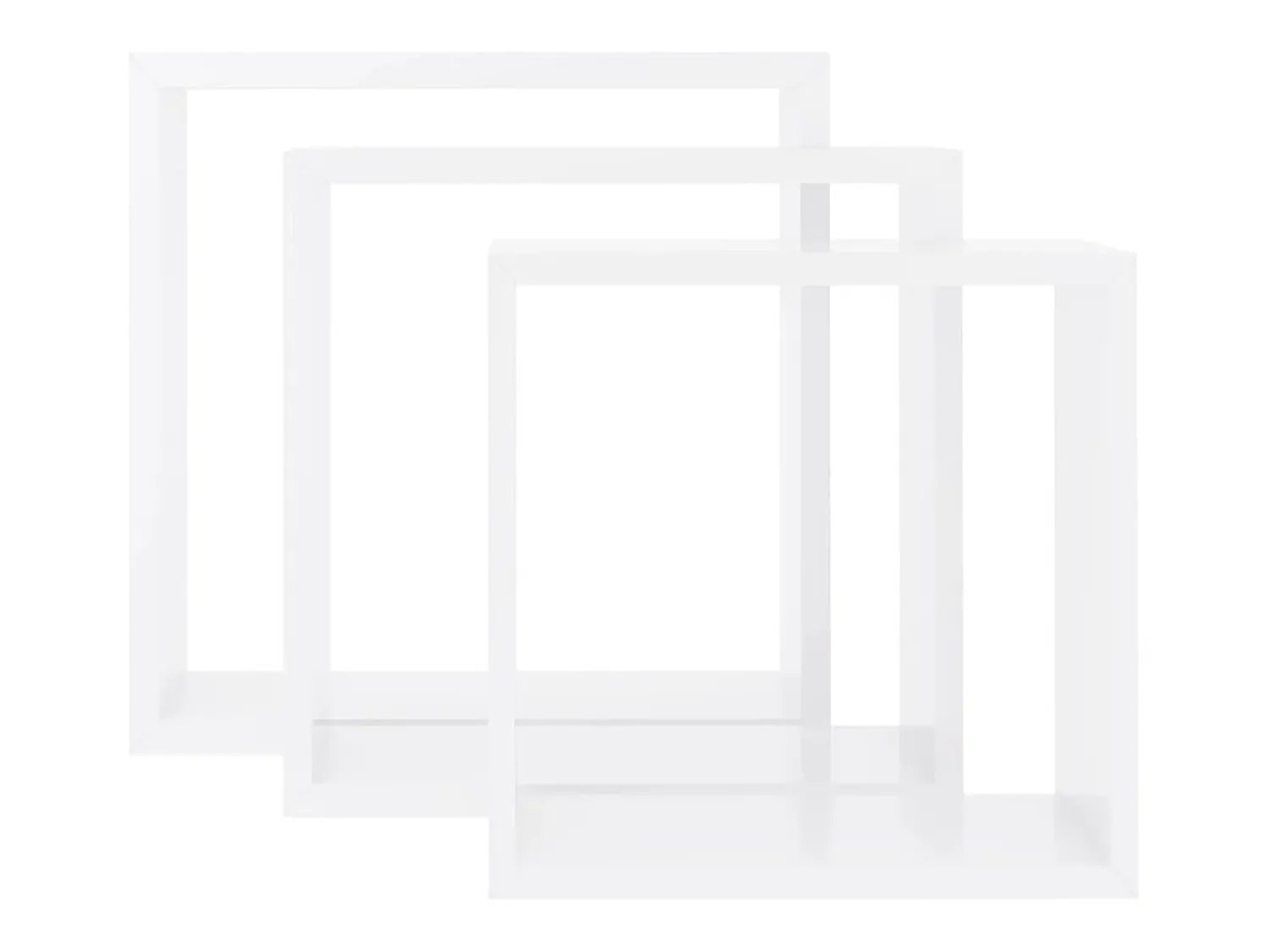 Prateleiras de parede em forma de cubo 3 pcs MDF PT391577^ Prateleira