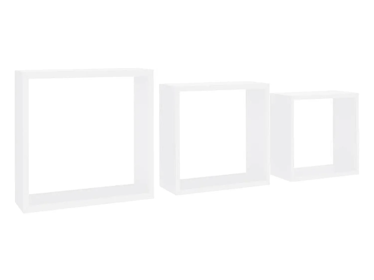 Prateleiras de parede em forma de cubo 3 pcs MDF PT391577^ Prateleira