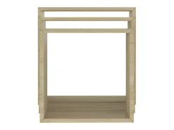 Prateleira* Prateleiras de parede forma de cubo 3pcs cm cor carvalho sonoma PT731116 Castanho