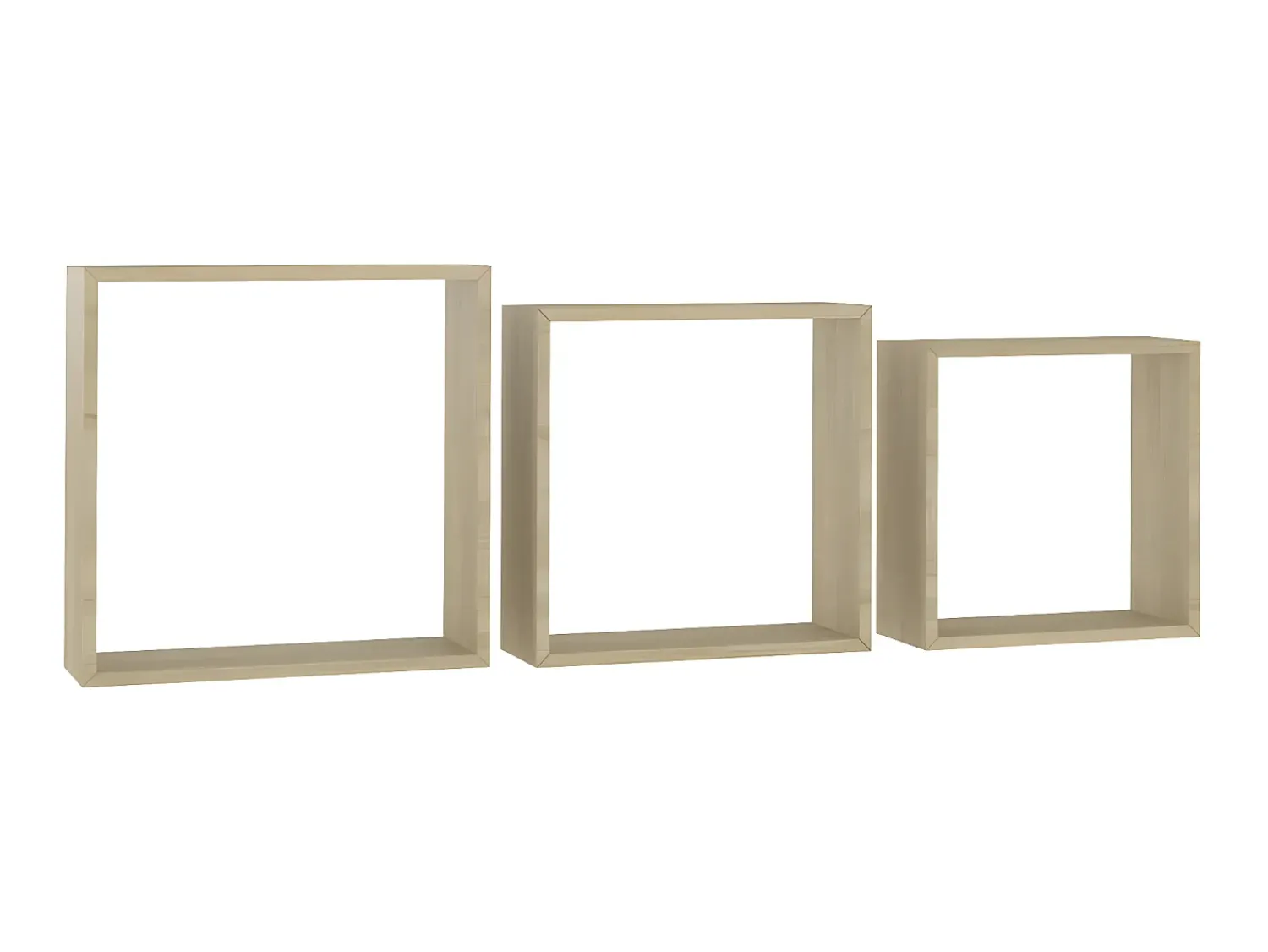 Prateleira* Prateleiras de parede forma de cubo 3pcs cm cor carvalho sonoma PT731116 Castanho