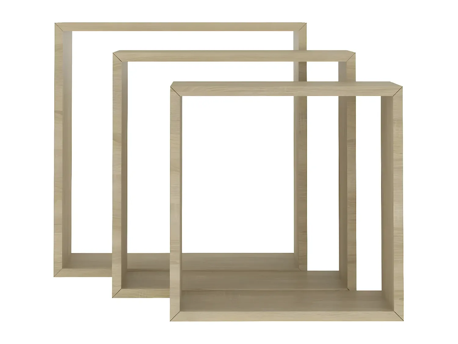 Prateleira* Prateleiras de parede forma de cubo 3pcs cm cor carvalho sonoma PT731116 Castanho