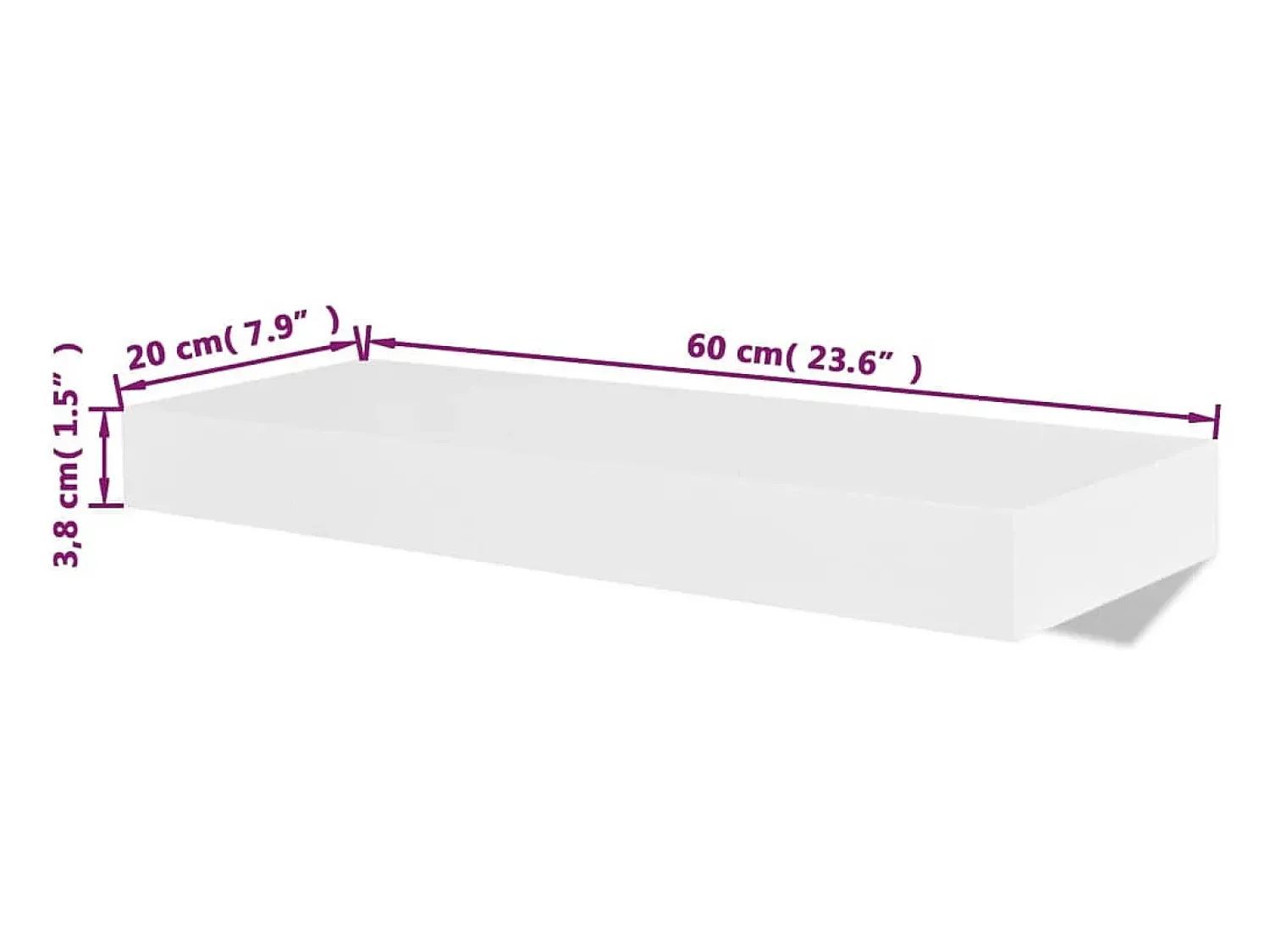 Prateleira* Prateleiras de parede para livros/DVD MDF PT560914 Branco
