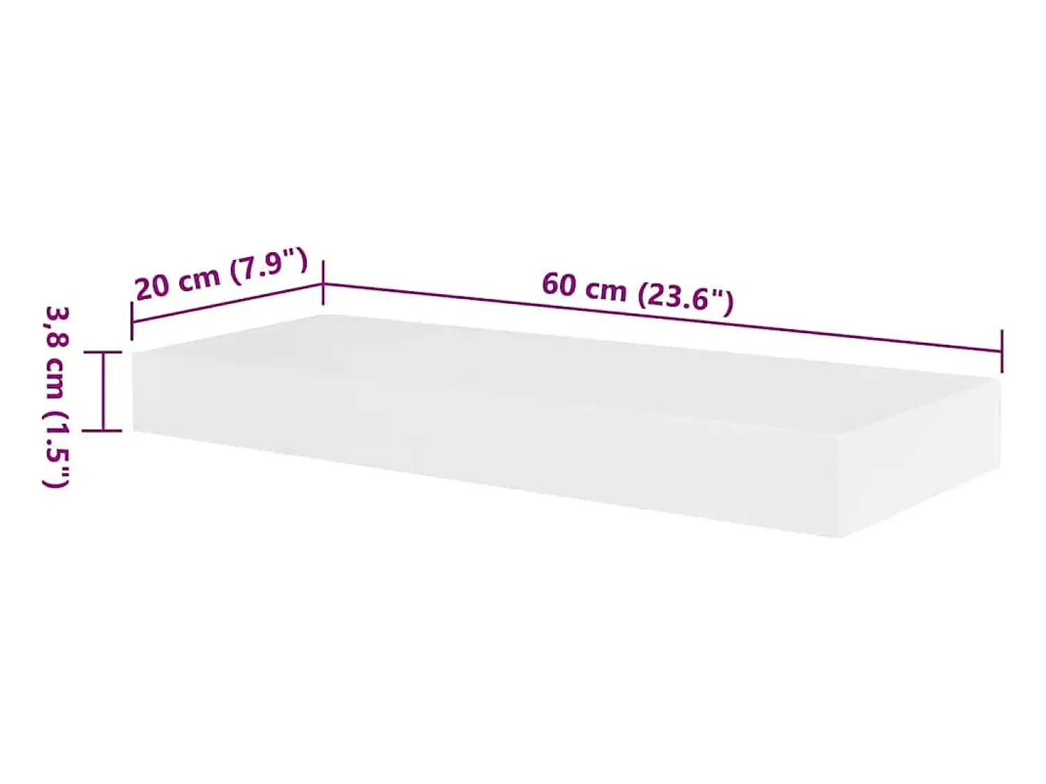 Prateleira*vidaxl Prateleiras de parede para livros/DVD MDF Branco