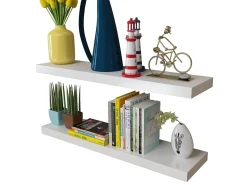Hot Prateleiras de parede para livros/DVD MDF PT425714 Branco