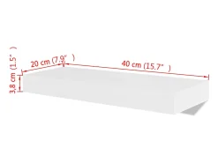 Prateleira* Prateleiras de parede para livros/DVD MDF PT253015 Branco