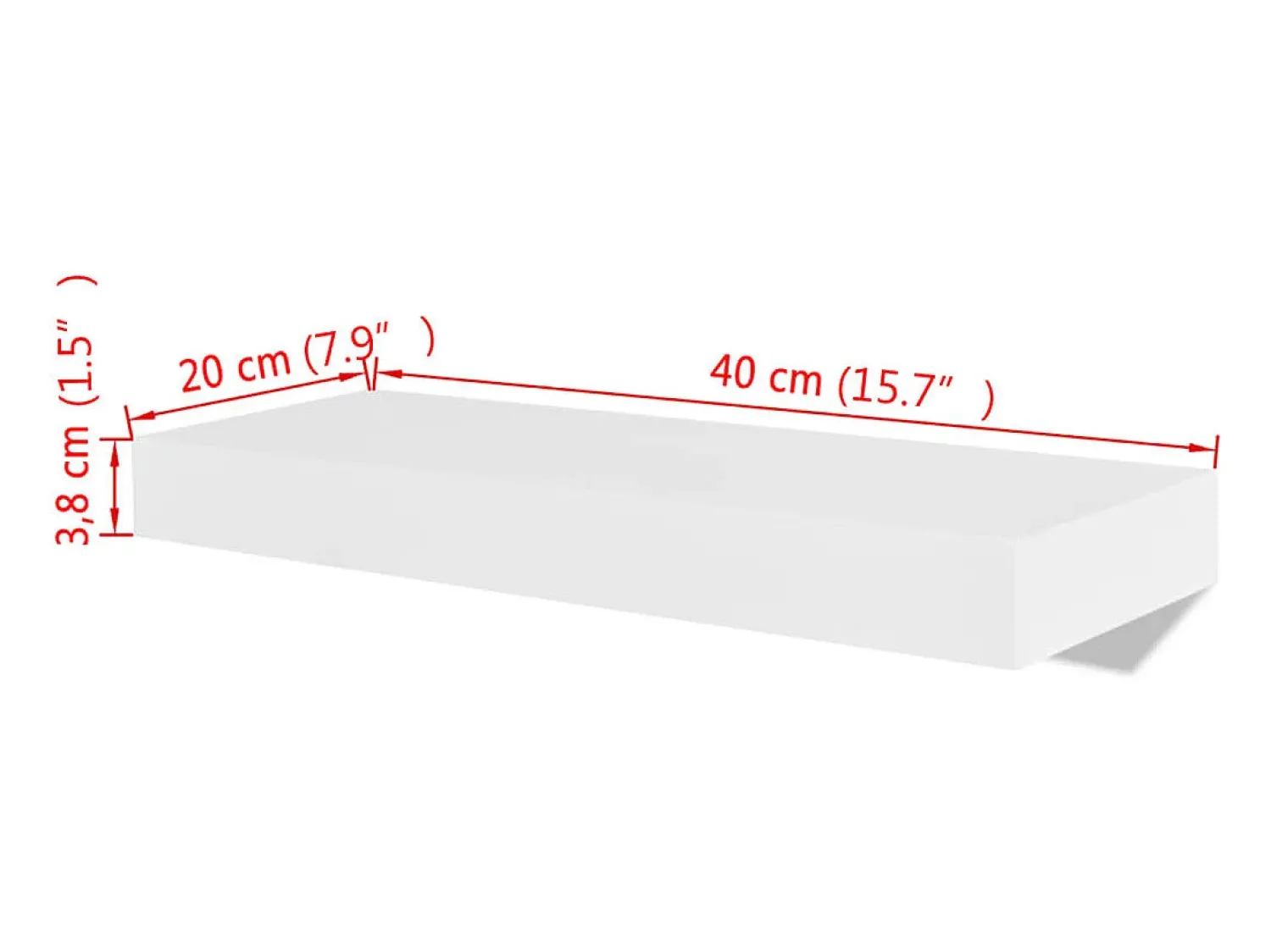 Prateleira* Prateleiras de parede para livros/DVD MDF PT253015 Branco