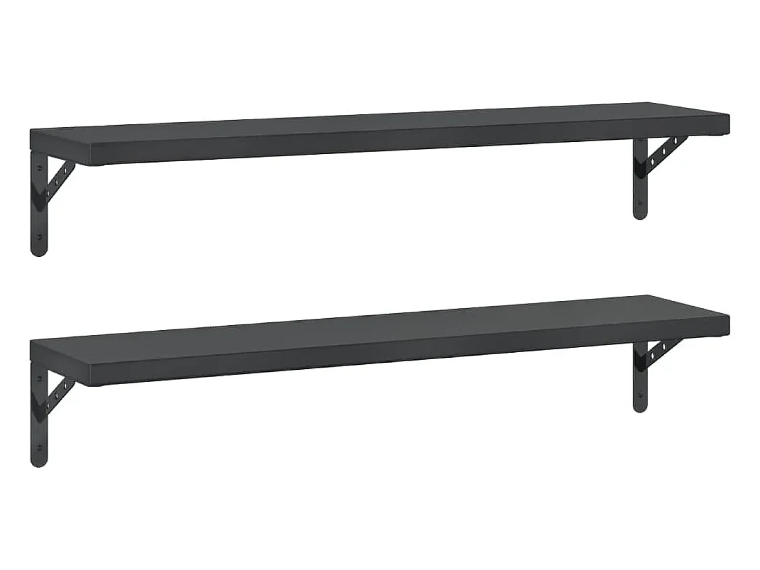 Prateleiras de parede 2pcs 100x23,5 cm aço inoxidável prateado PT430009^ Prateleira