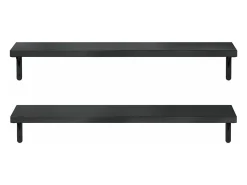 Prateleiras de parede 2pcs 100x23,5 cm aço inoxidável prateado PT430009^ Prateleira