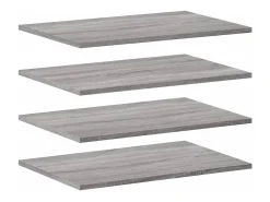 Sale Prateleiras de parede 4pcs derivados de madeira sonoma PT690835 Cinzento