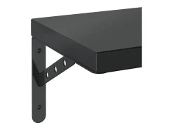 Prateleira*vidaxl Prateleiras de parede 2pcs 100x23,5 cm aço inoxidável prateado Preto