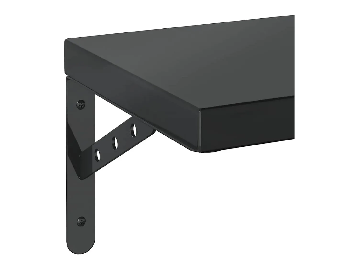 Prateleira*vidaxl Prateleiras de parede 2pcs 100x23,5 cm aço inoxidável prateado Preto