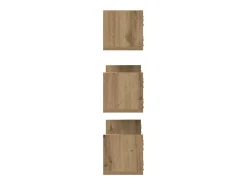vidaxl Prateleiras de parede 3pcs derivados madeira carvalho artisiano^ Prateleira