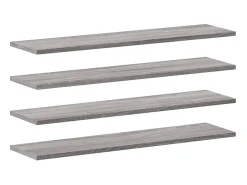 Prateleira| Prateleiras de parede 4pcs derivados de madeira sonoma PT838040 Cinzento