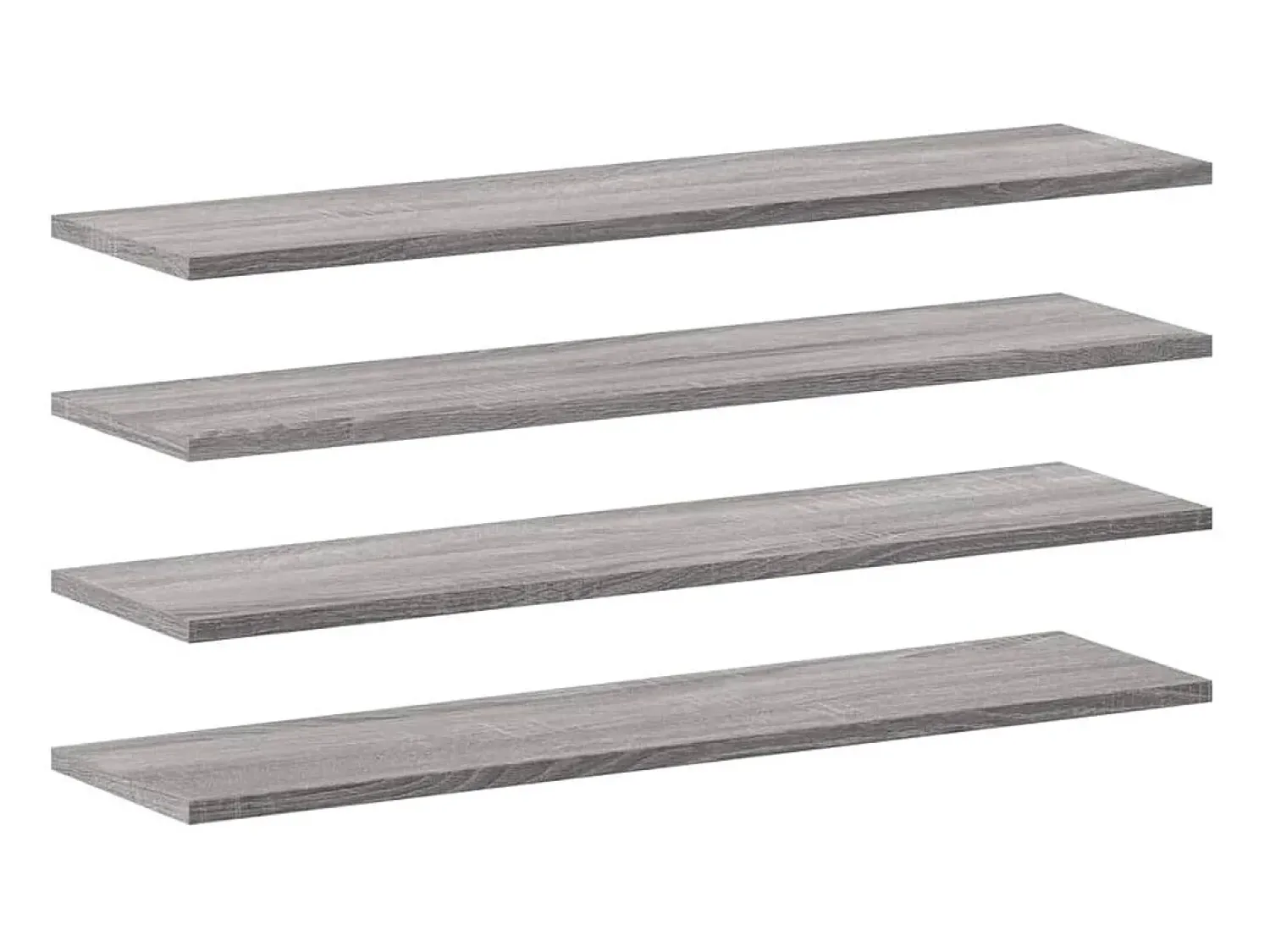 Prateleira| Prateleiras de parede 4pcs derivados de madeira sonoma PT838040 Cinzento