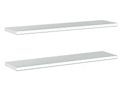 Prateleira*vidaxl Prateleiras de parede 2pcs 100x23,5x3cm aço inoxidável Prateado