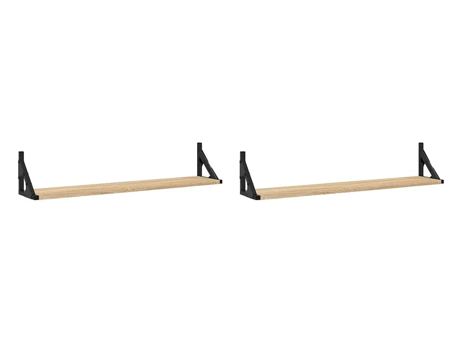 Outlet Prateleiras de parede 2pcs derivados de madeira carvalho sonoma PT418615 Castanho