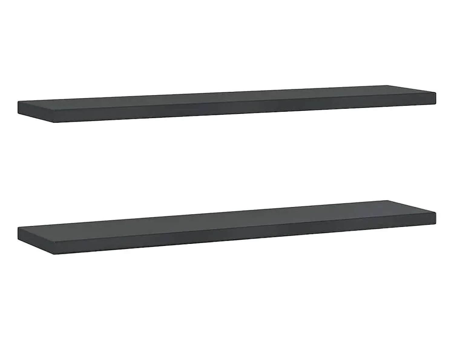Prateleira*vidaxl Prateleiras de parede 2pcs 100x23,5x3cm aço inoxidável prateado Preto