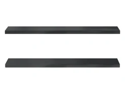 Prateleira*vidaxl Prateleiras de parede 2pcs 100x23,5x3cm aço inoxidável prateado Preto