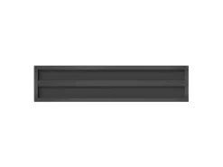 Prateleira*vidaxl Prateleiras de parede 2pcs 100x23,5x3cm aço inoxidável prateado Preto