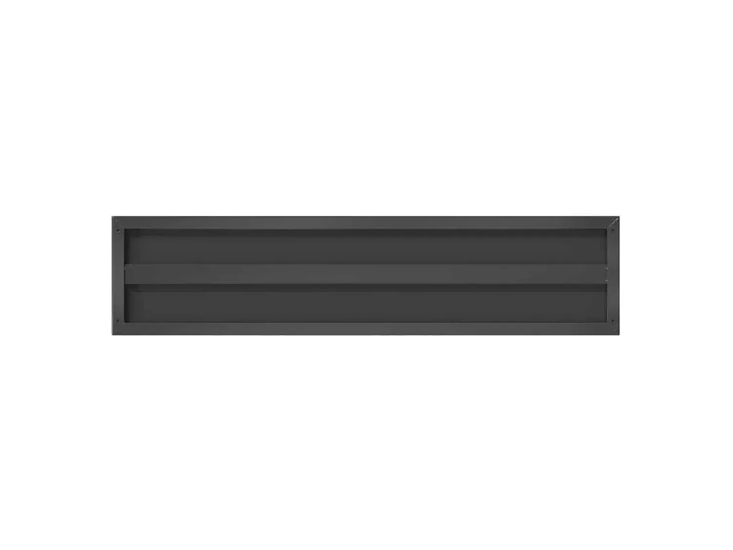 Prateleira*vidaxl Prateleiras de parede 2pcs 100x23,5x3cm aço inoxidável prateado Preto