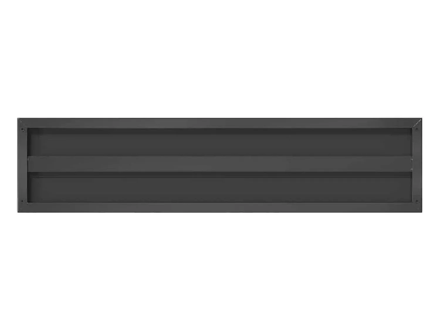 Prateleira*vidaxl Prateleiras de parede 2pcs 100x23,5x3cm aço inoxidável prateado Preto