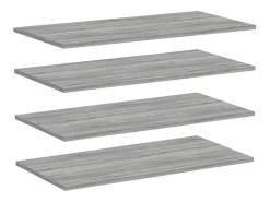Prateleiras de parede 4pcs derivados de madeira sonoma PT894828^ Prateleira