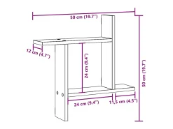 New vidaxl Prateleiras de parede 2pcs derivados de madeira carvalho sonoma Castanho