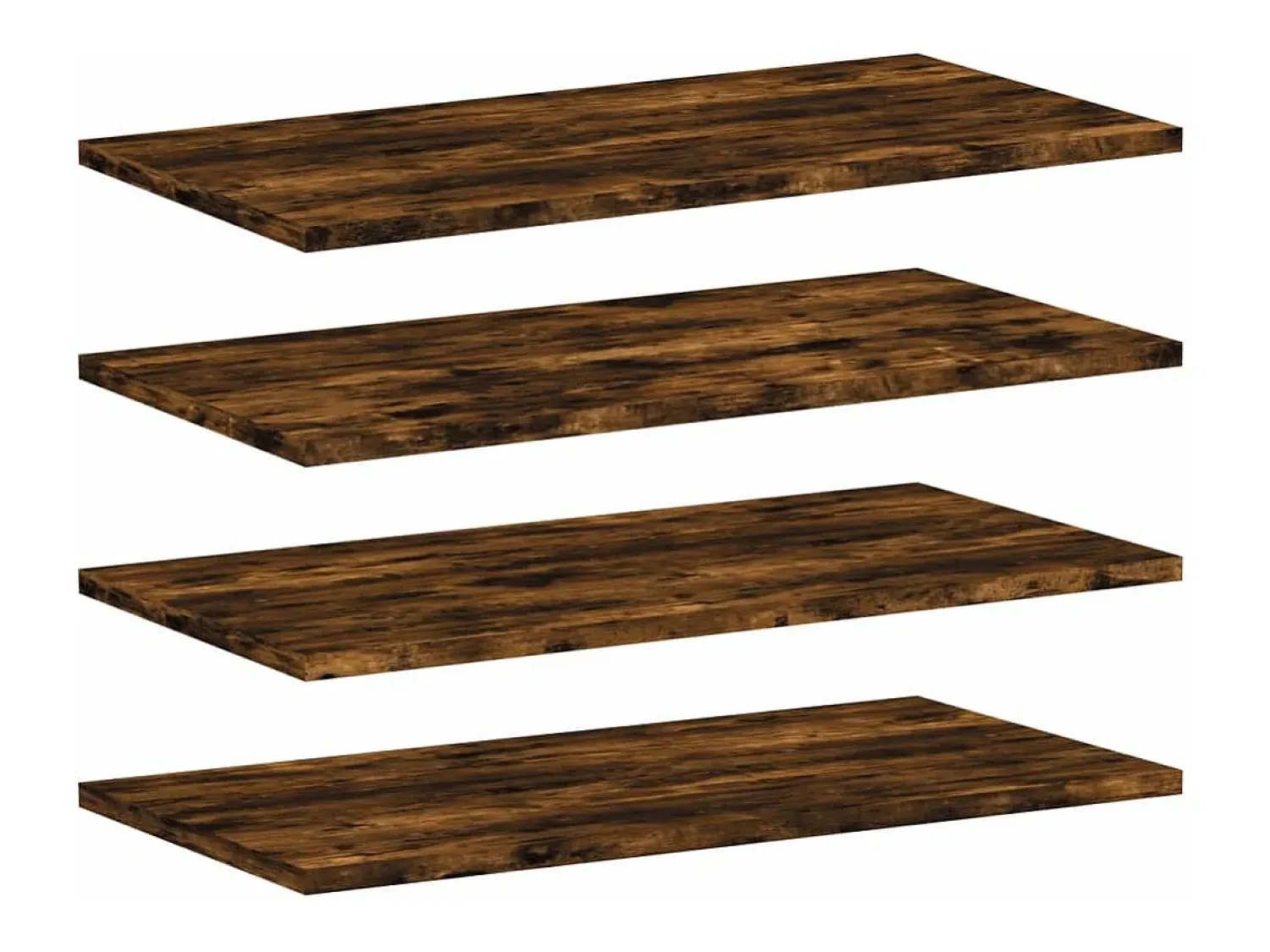 Prateleira* Prateleiras de parede 4pcs derivados de madeira carvalho fumado PT752045 Castanho