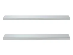 Outlet Prateleiras de parede 2pcs 100x23,5x3cm aço inoxidável PT257770 Prateado