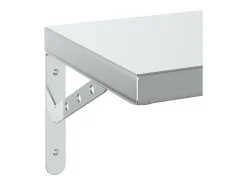 vidaxl Prateleiras de parede 2pcs 100x23,5 cm aço inoxidável^ Prateleira