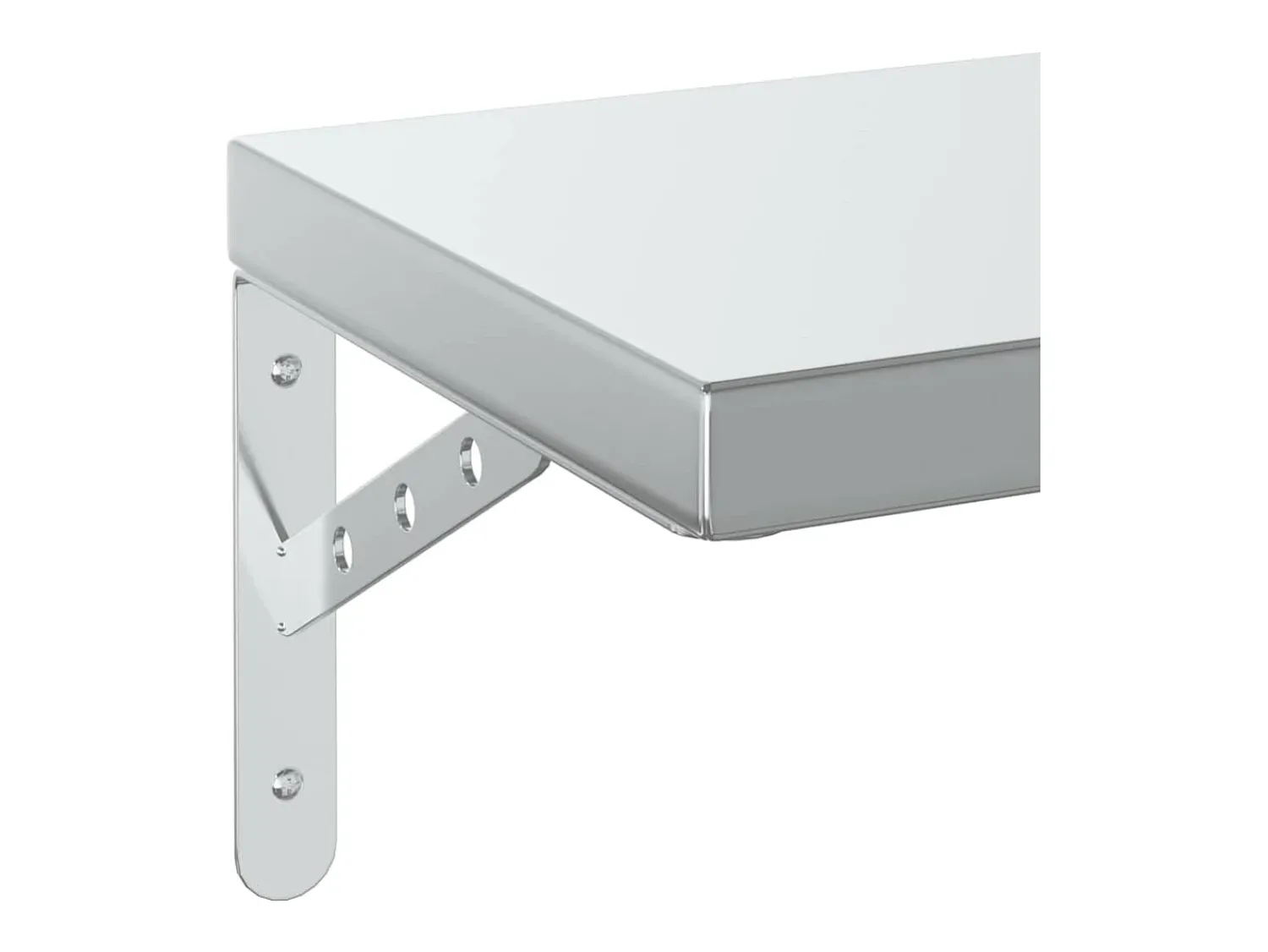 vidaxl Prateleiras de parede 2pcs 100x23,5 cm aço inoxidável^ Prateleira
