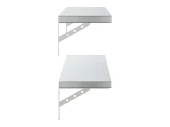 vidaxl Prateleiras de parede 2pcs 100x23,5 cm aço inoxidável^ Prateleira